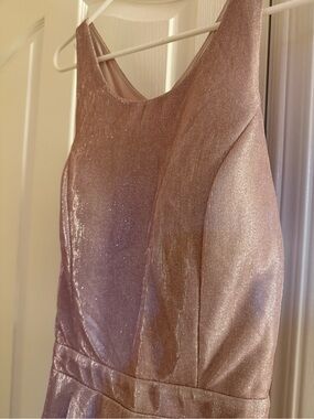 Crystal Doll Shimmery Rose Gold Prom Dress